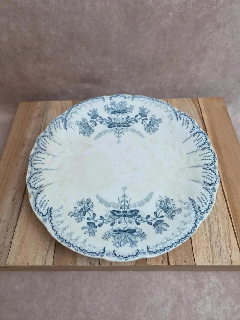 Compotier ancien terre de fer Saint-amand & Hamage – modelo Régence azul – photo 2